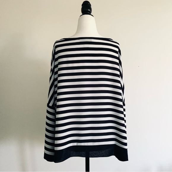 Joseph Ribkoff semi sheer striped top - Picture 6 of 9